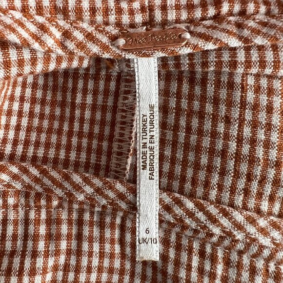 Free People Big Dreams Skort Mini Skirt Shorts Gingham Plaid Preppy Tennis Prep - Picture 5 of 9